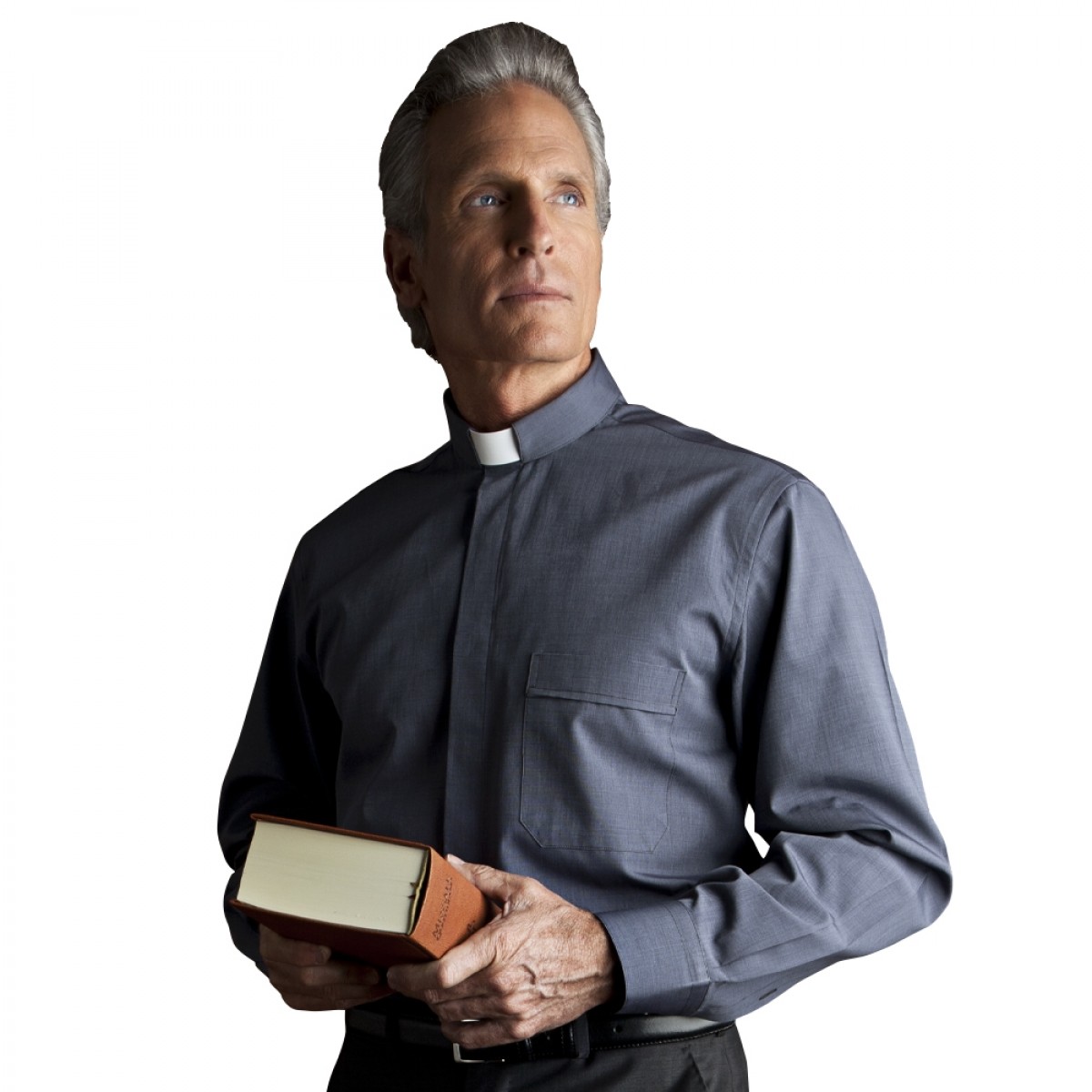 Camicia Clergy manica lunga puro cotone fil à fil - art. 201
