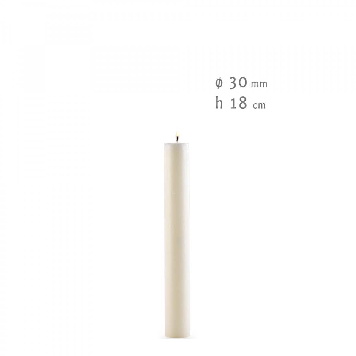 Incalmo o candela da mensa - ø 30 mm - h 18 cm