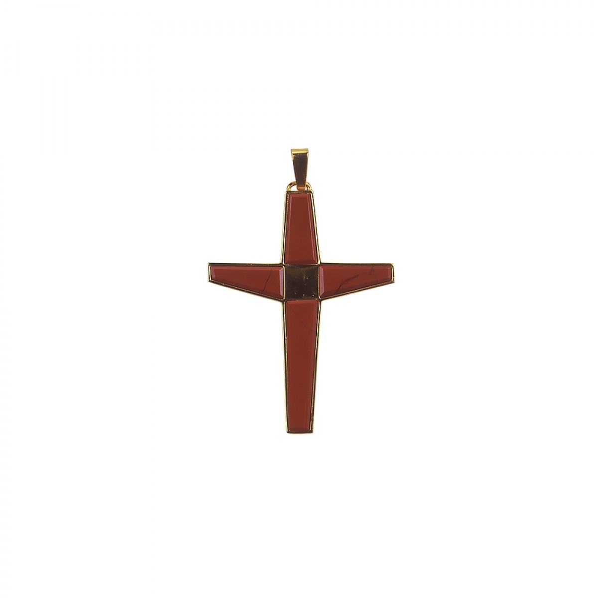 Croce Pettorale in Ag. 925 con pietra dura - art. PET 800 C