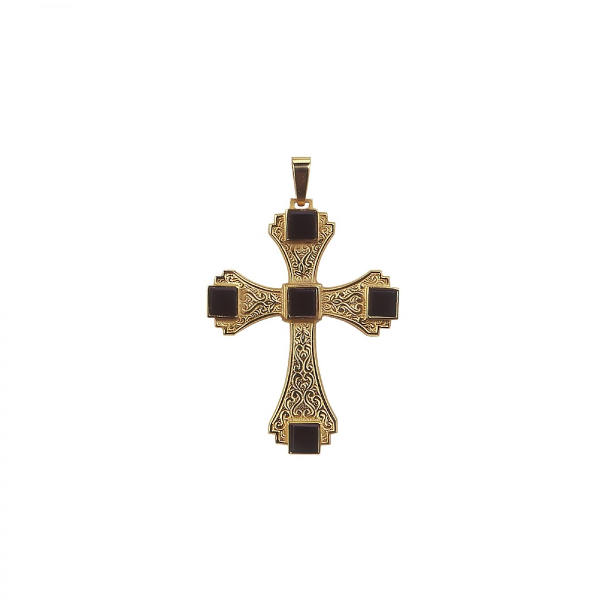 Croce Pettorale in Ag. 925 con pietra dura - art. PET 970