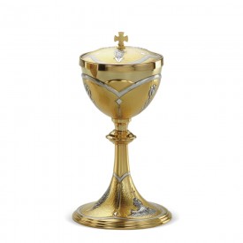 Ciboria CESELLO Design in Brass with Gold and Silver Finishing #205 A