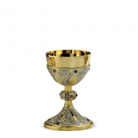 Chalice FUSIONE Design in Brass with Gold and Silver Finishing #242