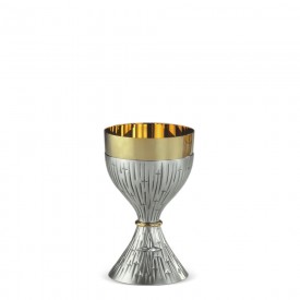 Chalice CESELLO Design in Brass with Silver Finishing #244
