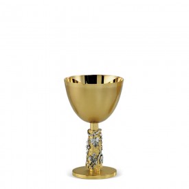 Chalice FUSIONE Design in Brass with Gold and Silver Finishing #3076
