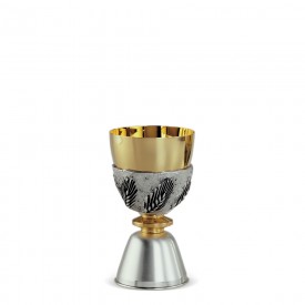 Chalice FUSIONE Design in Brass with Gold and Silver Finishing #3155
