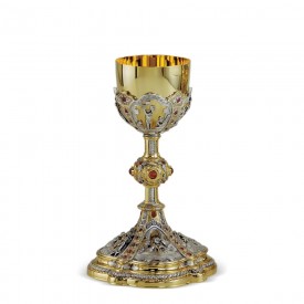 Chalice FUSIONE Design in Brass with Gold and Silver Finishing #3162