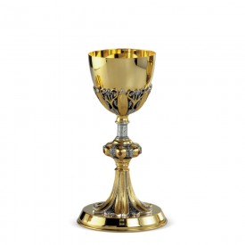 Chalice FUSIONE Design in Brass with Gold and Silver Finishing #3182