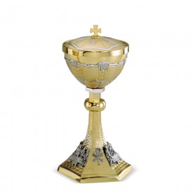 Ciboria CESELLO Design in Brass with Gold and Silver Finishing #237 A