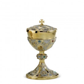 Ciboria FUSIONE Design in Brass with Gold and Silver Finishing #242 A