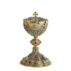 Ciboria FUSIONE Design in Brass with Gold and Silver Finishing #3162 A