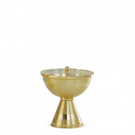Ciboria with Plexglass Lid in Brass with Gold Finishing #441 A